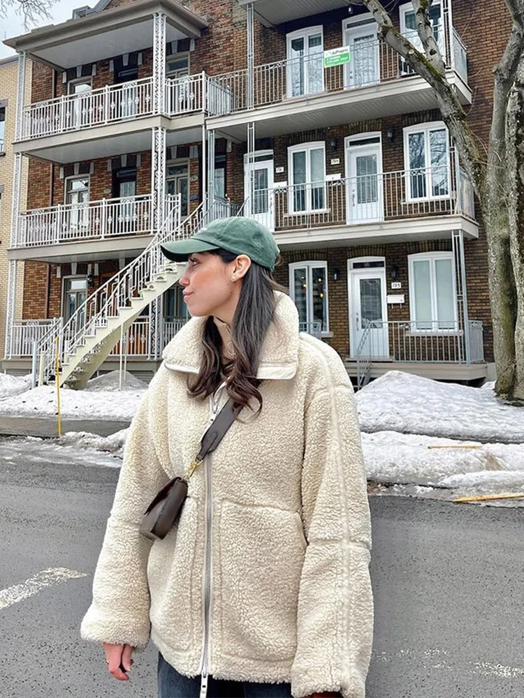 Fiona - Fluffy Fleece Autumn Jacket