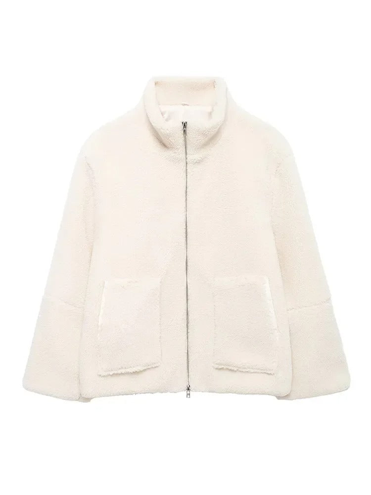 Fiona - Fluffy Fleece Autumn Jacket
